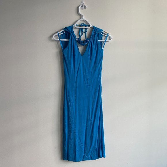 ROBERTO CAVALLI Blue Open-back Dress - Picture 2 of 9